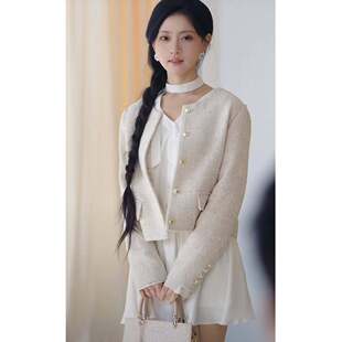 原版短剧婚夜燃尽林秋奈孟瑜同款小香风外套上衣连衣裙女衣服潮