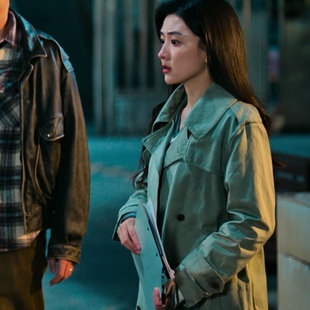 原版罚罪2梁洁文江燕同款风衣外套秋冬翻领中长款大衣女衣服潮