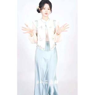 欧洲短剧十八岁太奶奶驾到4李柯以容遇同款新中式马甲背心女衣服