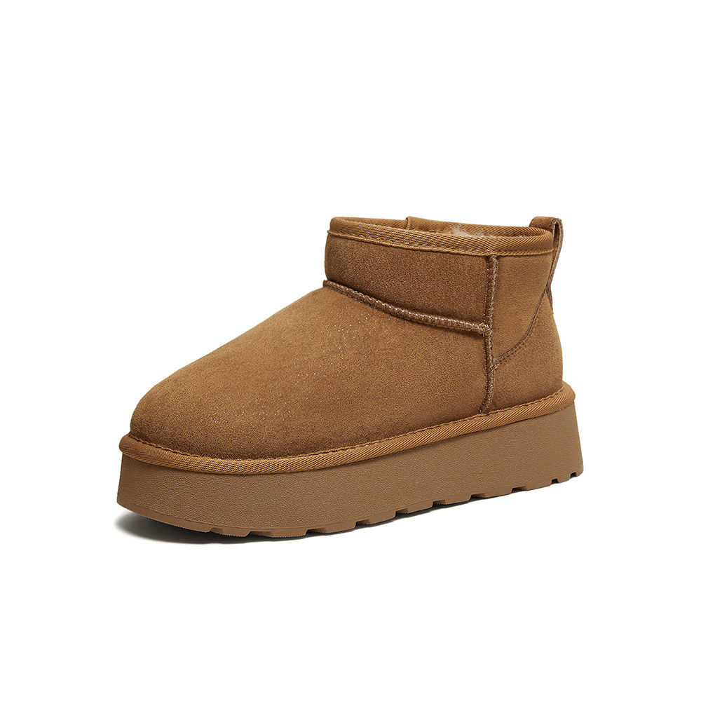 百思图2025冬季新款加绒厚底雪地靴棉鞋保暖毛毛女短靴L2081DD5,女鞋,时尚雪地靴,淘宝优惠券,粉丝福利购,淘宝优惠卷