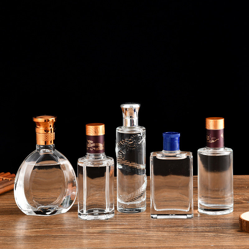 新款高白料100ml125ml玻璃空酒瓶分装小酒瓶白酒瓶试用装米酒瓶子