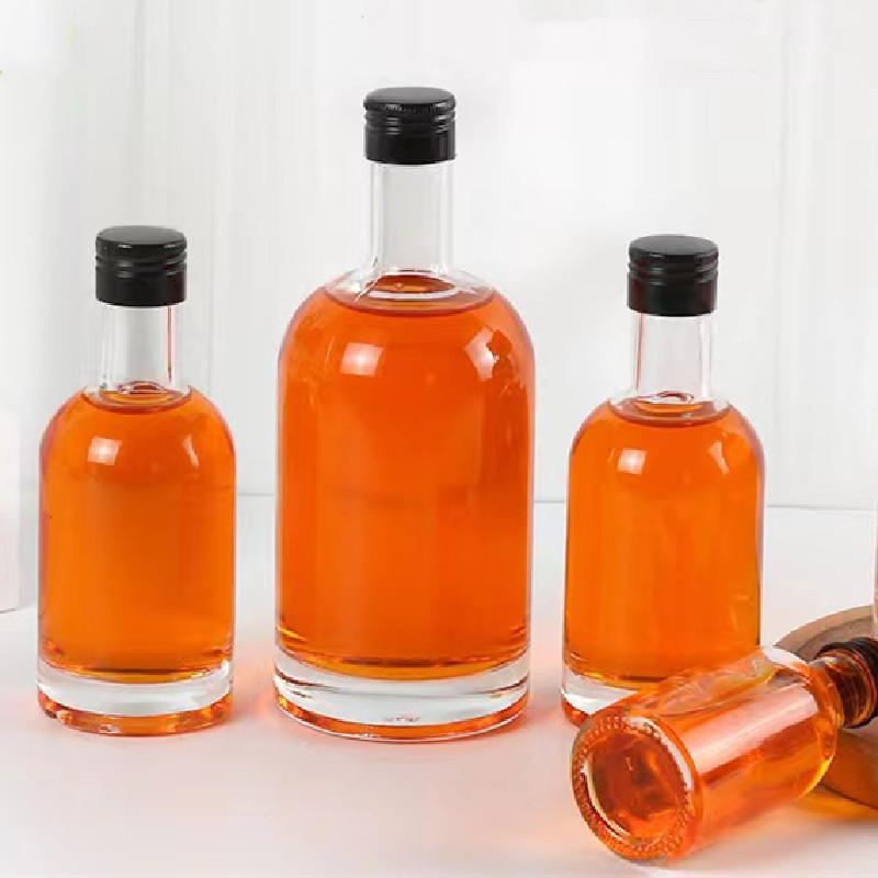 网红新款330ml螺口果酒瓶红酒葡萄酒瓶玻璃酒瓶空瓶果饮料瓶密封