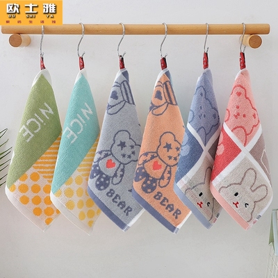 纯棉小毛巾洗脸小方巾婴儿口水巾