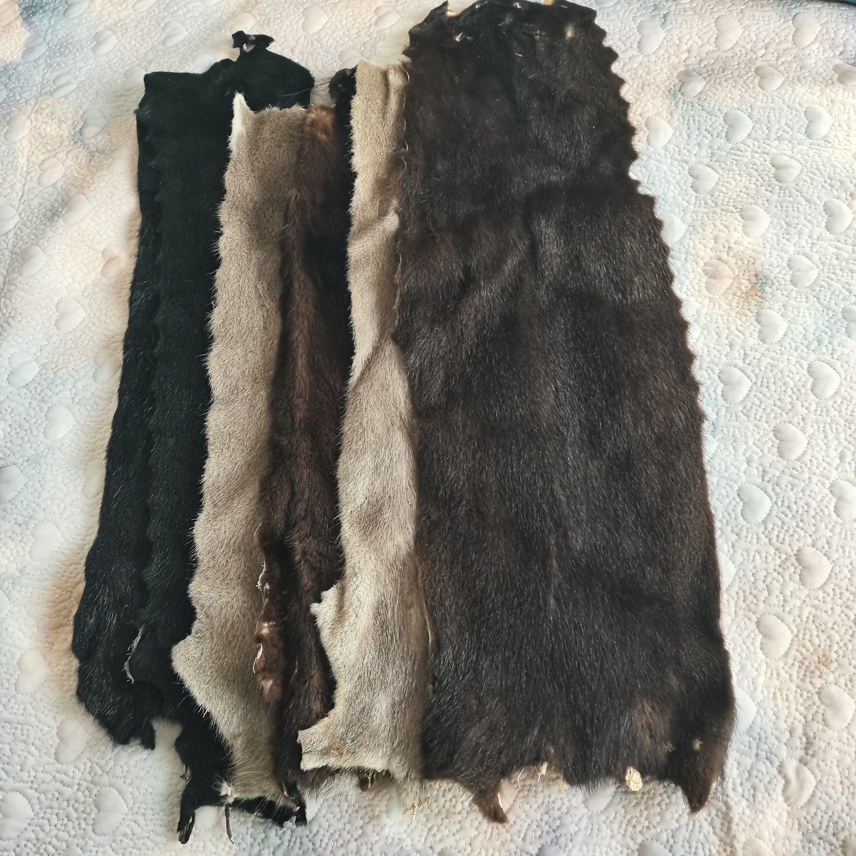 残次整张水貂皮真皮毛一体皮板衣服帽子鞋子包包汽车坐垫车箱扶手