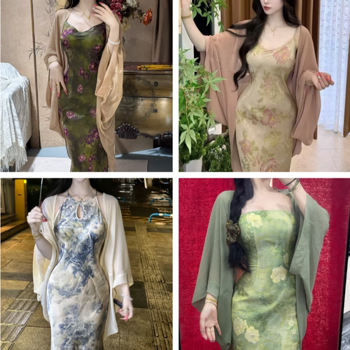 LHMknk1画报夫人原创乔其纱高级禅意纱纱短外套慵懒外套合集