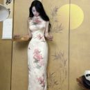 国风旗袍提花连衣裙 画报夫人原创自制新中式 港工花入梦