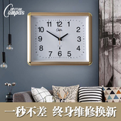 康巴丝电波挂钟卧室静音客厅餐厅大气电子石英钟表壁挂2025新款