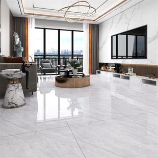 佛山瓷砖800X800通体大理石瓷砖雅士白客餐厅卧室全屋通铺地板砖