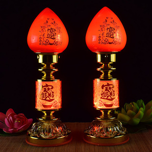 财神灯供佛灯LED招财进宝家用神台灯佛前灯供灯佛具用品长明灯