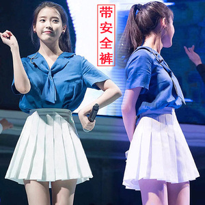 夏季半身裙2023高腰百褶裙学院风显瘦女士学生短裙a型西服料