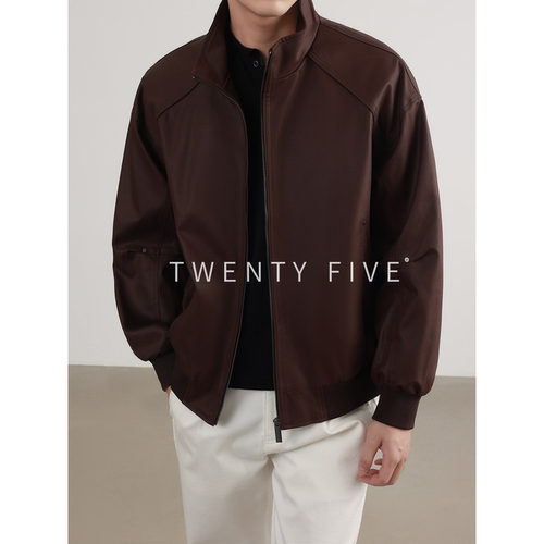 TWENTY FIVE｜男士飞行短款外套罗纹收口防风立领宽松时尚夹克衫