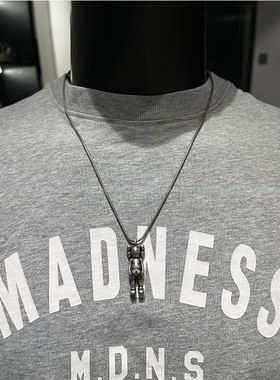 kaws项链男芝麻街公仔吊坠复古色潮牌嘻哈配饰情侣国潮