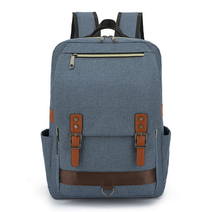 亚马逊热销复古笔记本电脑大容量背包 时尚男女耐磨旅行双肩书包