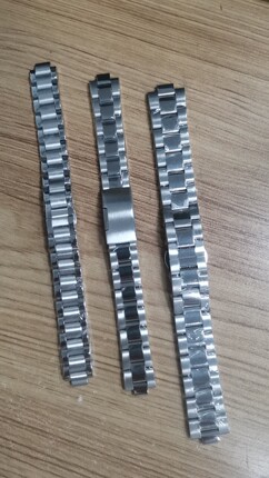 正品不锈钢表带精钢实心手表带潜水三珠凸型接口原装蝴蝶扣表链女