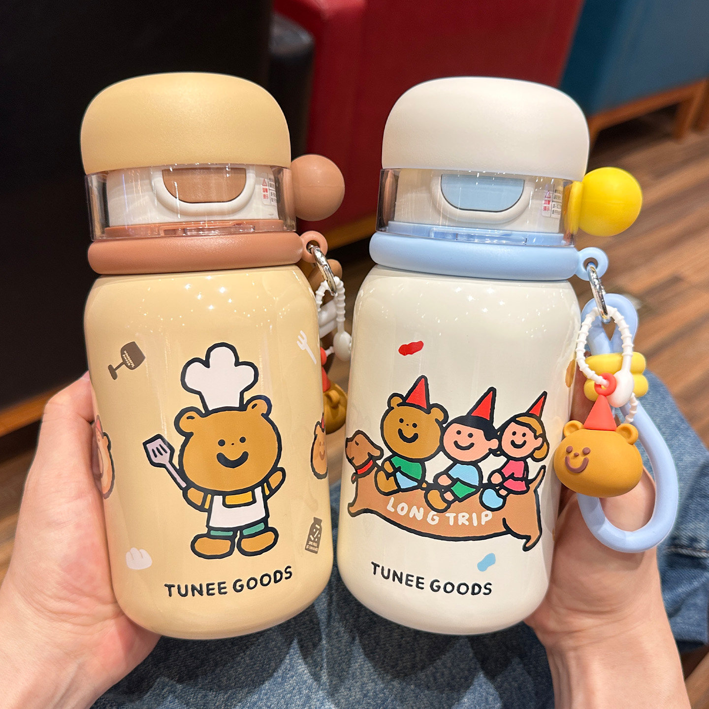 儿童专用保温水杯学生吸管杯子外出便携316L不锈钢带盖双饮水杯女