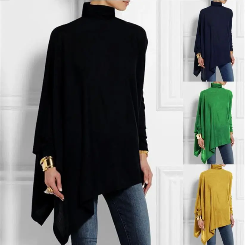 2022wish跨境新款长袖不规则下摆