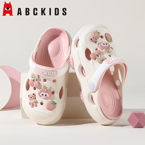 ABCKIDS童鞋儿童沙滩洞洞鞋夏季新款防滑户外凉拖鞋女童女孩亲子