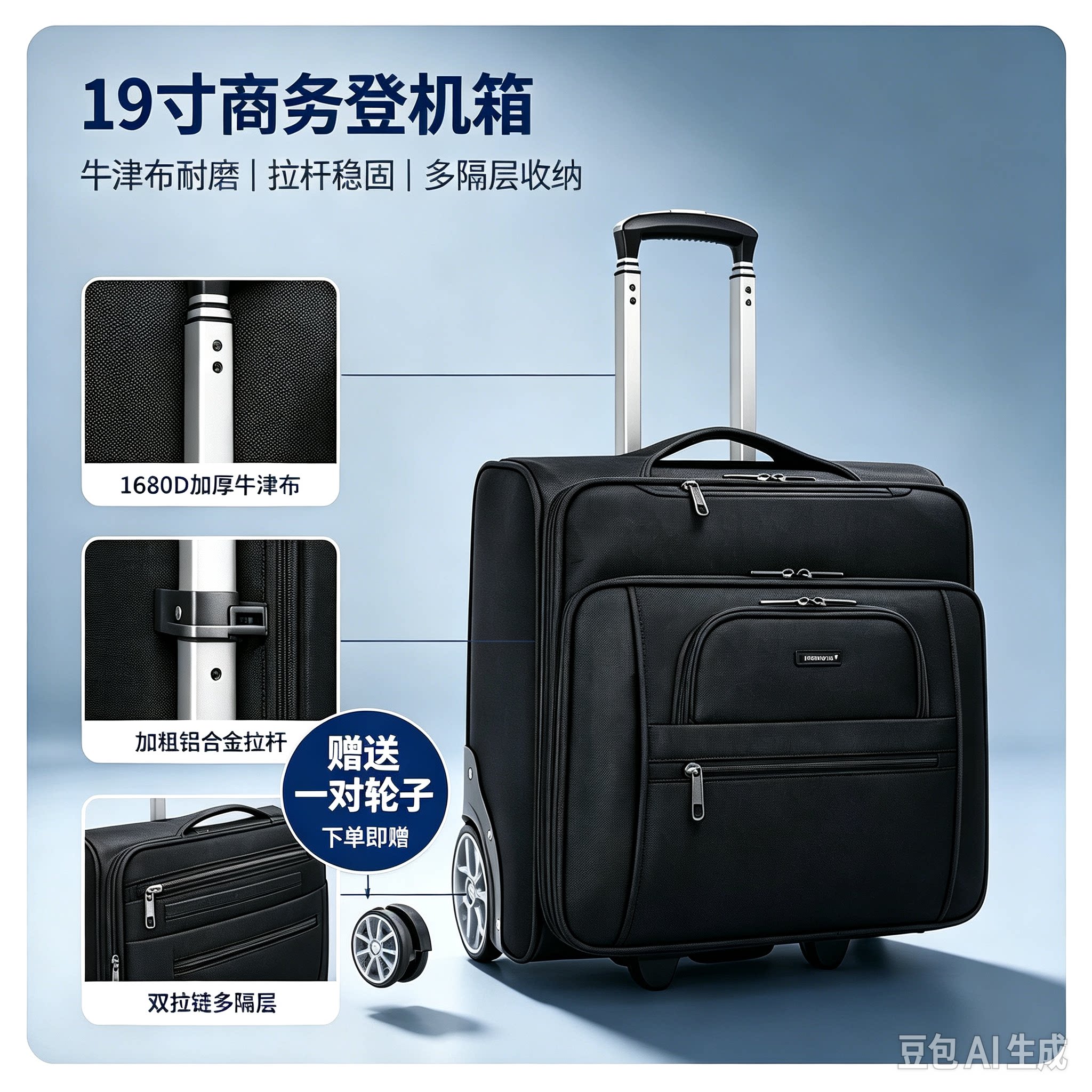 横款大轮子可以拆卸可登机防水耐