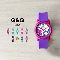 日本 Q&Q西铁城Citizen儿童小学生石英手表 多彩树脂表带可爱腕表