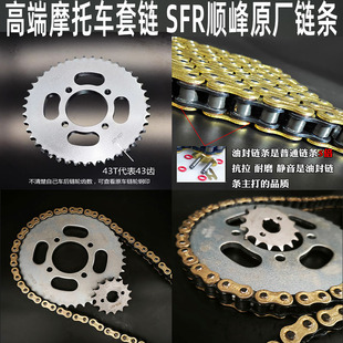 适用 豪爵DR160SDR150SHJ150-10C10D摩托车牙盘油封链条三件套