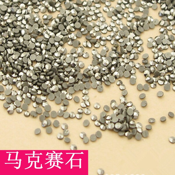 diy泰银饰品配件补钻配石马克赛石宝石裸石小碎钻平底铁矿石圆钻