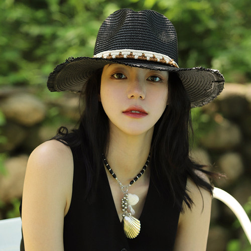 MUSTKOO/玛诗杜遮阳帽沙滩度假草帽女春夏百搭MH-6626