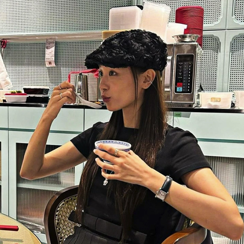 MUSTKOO/玛诗杜复古玫瑰花前进帽小众画家帽涤纶前进帽MH-6650