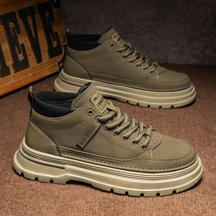 高帮工装鞋45特大码男鞋46秋季马丁靴子47加宽48休闲板鞋宽楦4950