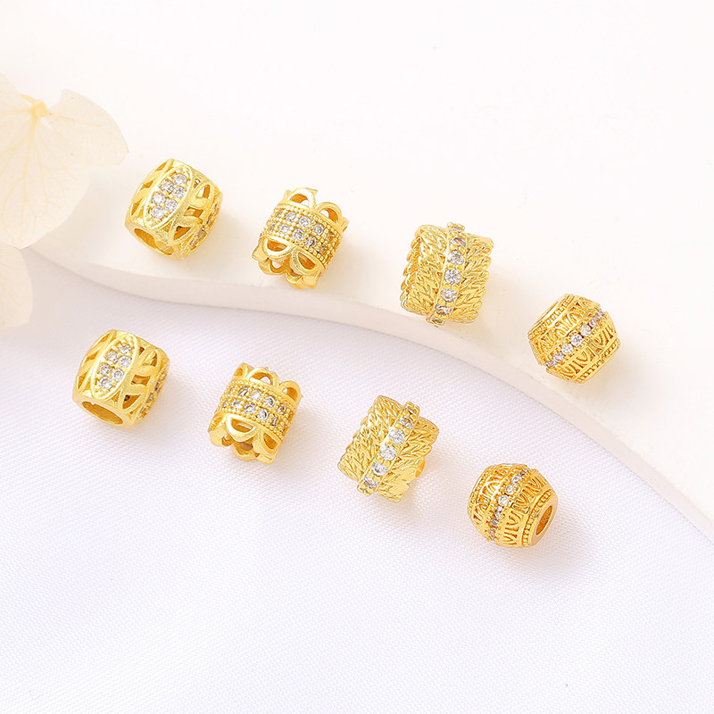 强保色14K包金微镶锆石车轮隔珠大孔隔片路路通小蛮腰diy饰品配饰,饰品/流行首饰/时尚饰品新,其他DIY饰品配件,淘宝优惠券,粉丝福利购,淘宝优惠卷