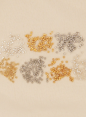 14K18K包金定位珠定位管手工diy制作手链项链收尾扣饰品材料配件