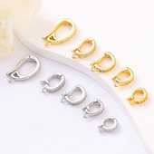 镀真金保色镶锆卡扣珍珠玉石水晶项链卡扣diy饰品挂扣配件链接扣