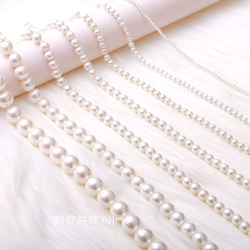 天然贝壳制穿孔珍珠DIY串珠