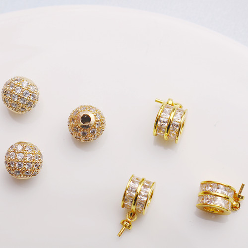 铜电镀金保色DIY手工串珠