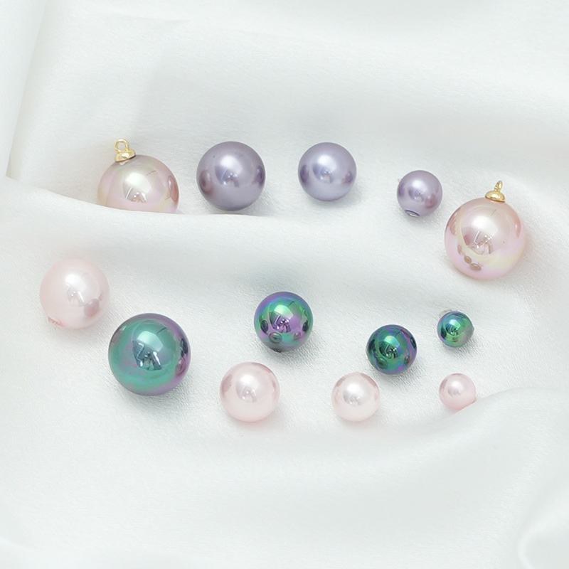 半孔贝壳diy高光贝珠镀色