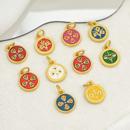 古法珐琅烧蓝五路财神铜镀保色