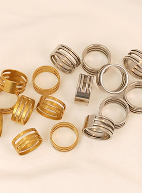 铜质戒指圈开口圈闭口辅助工具手工DIY饰品配件串珠顶针抵戒指环