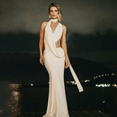 抽褶半身裙套装 欧美性感尤物不规则小众镂空飘带背心 女 Sisjuly