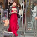 塞纳河畔优雅气质法式 赵露思同款 烈焰红色吊带连衣裙女 Sisjuly