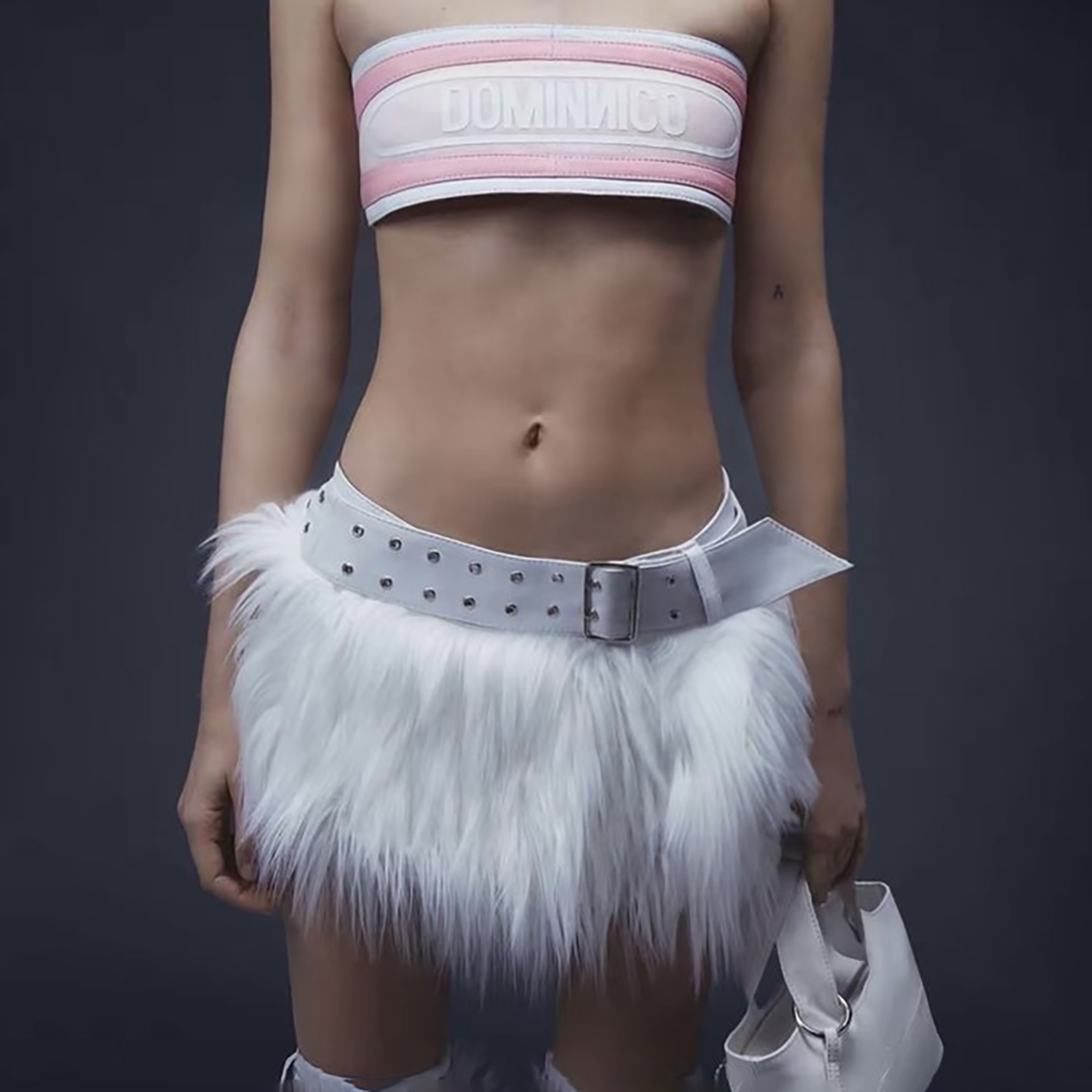 毛茸茸秋冬新款时尚超短半身裙女