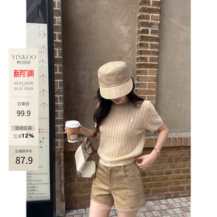 Yinkoo「世纪经典 绞花针织圆领马标上衣 」秋冬老钱风拉夫家经典