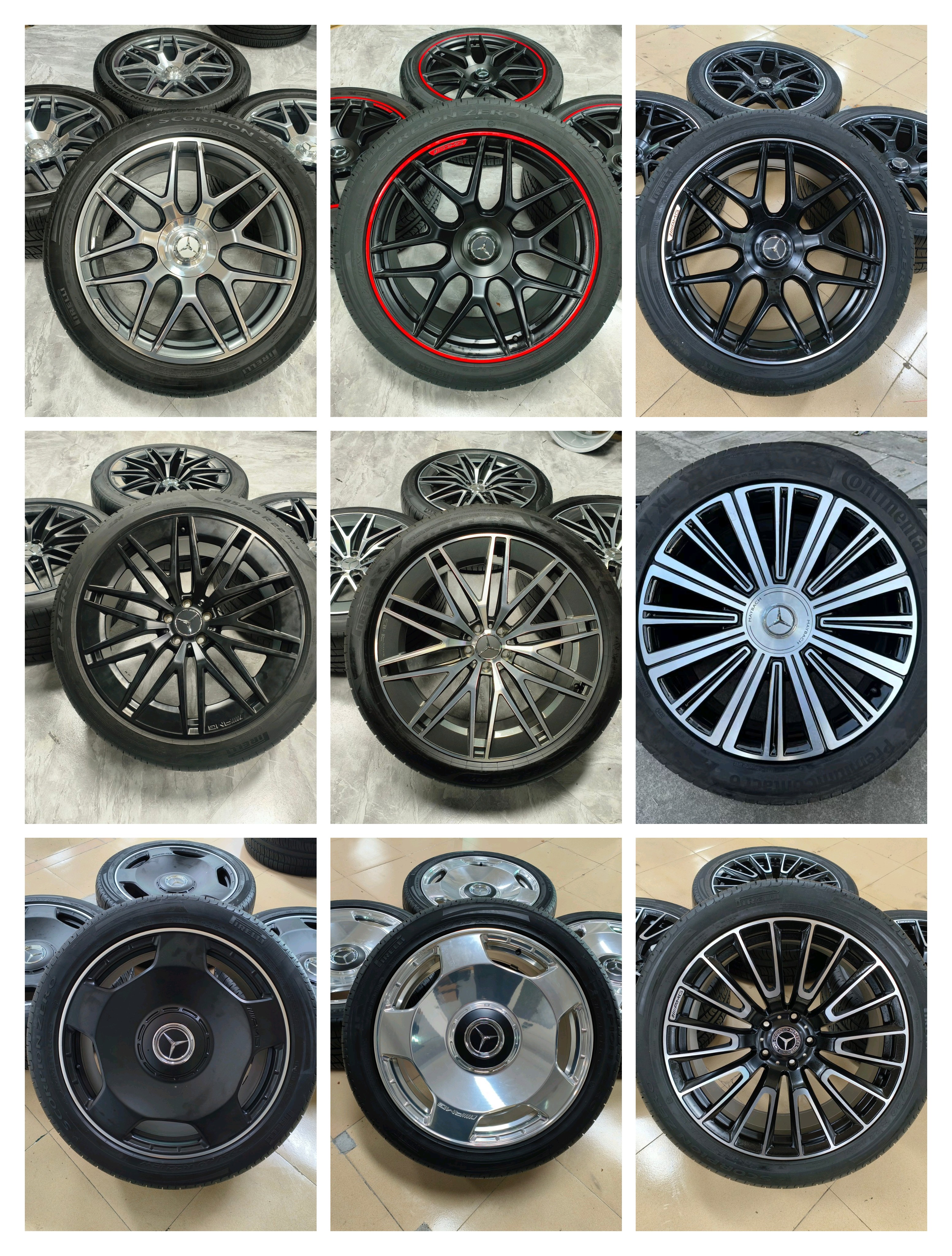 奔驰G63 G500原厂拆车轮毂 21寸22寸23寸大G 原装GLS GLE AMG