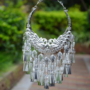 云南民族风特色少数民族藏银景颇族苗族银饰项圈复古舞蹈配饰演出