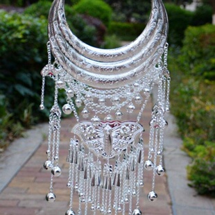 民族风特色少数民族彝族景颇族苗族项圈银饰高档项链舞蹈演出配饰