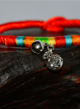 diy云南民族风七彩送女生手链