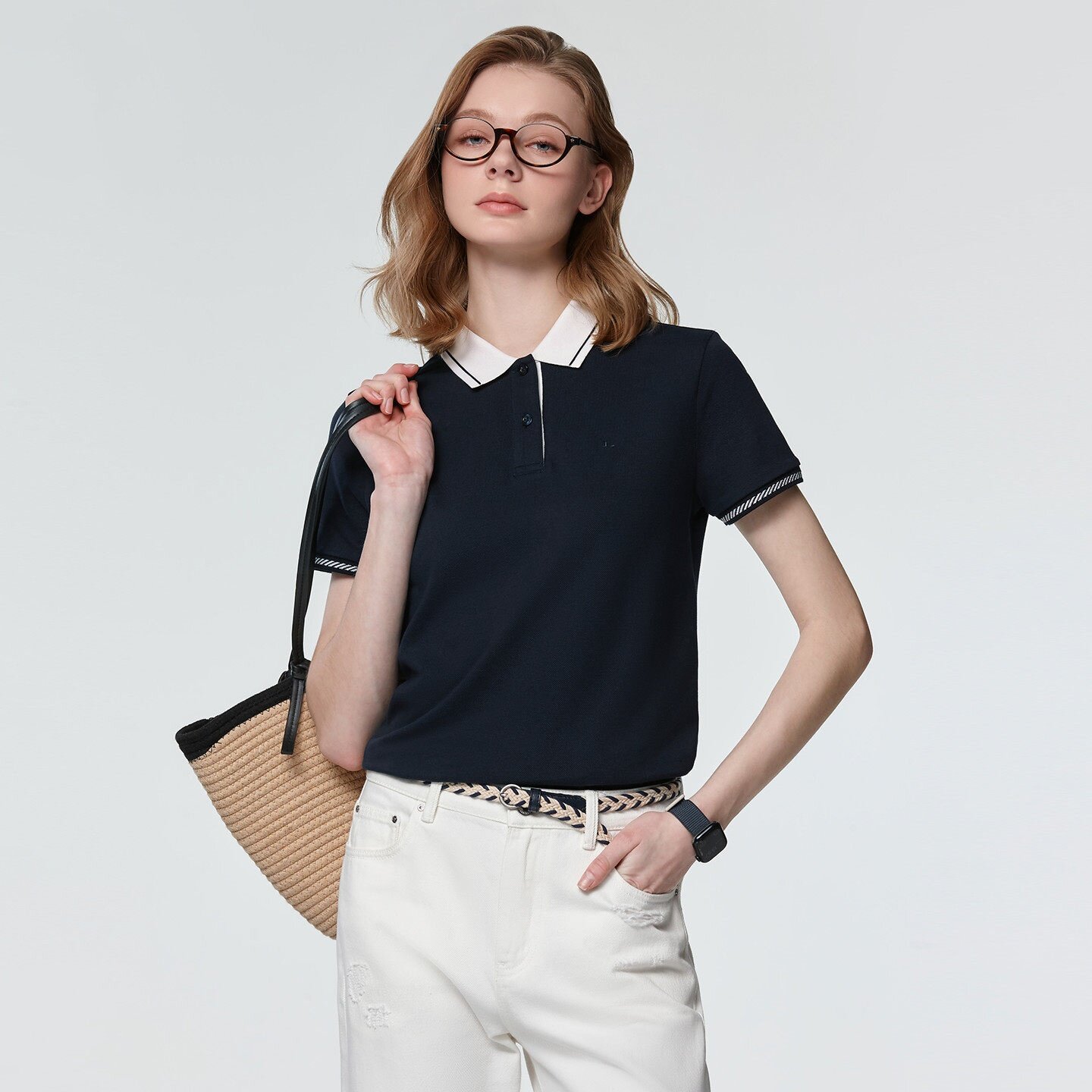 【液氨整理】商场同款哈家POLO衫女士春夏季休闲通勤短袖T恤上衣