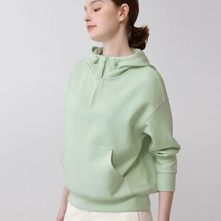 时尚 宽松显瘦帽衫 休闲上衣 哈家连帽卫衣女士2025秋冬新款 商场同款