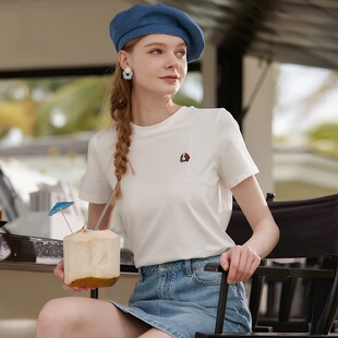 3A抗菌 多色短袖 商场同款 圆领T恤2026夏新款 上衣体恤 哈家女装