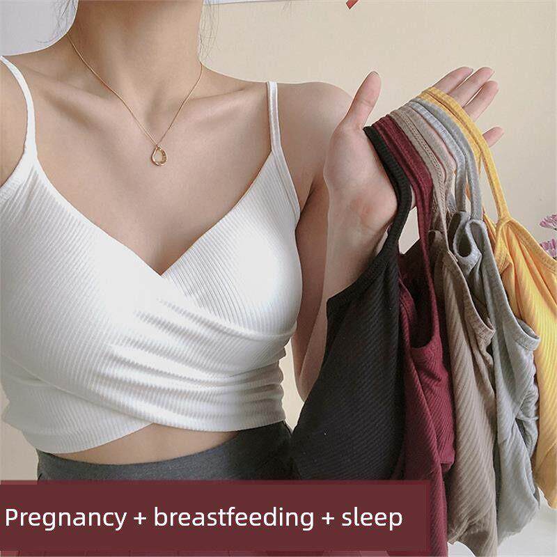 哺乳内衣孕妇文胸罩怀孕期专用舒适裹胸喂奶背心吊带抹胸美背潮妈