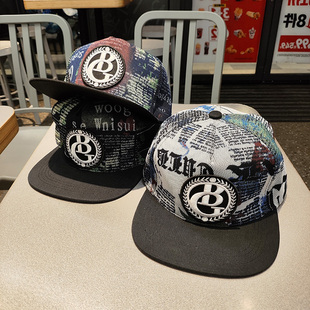 四季 街头嘻哈男女款 通用平檐鸭舌帽棒球帽可调节 复古平沿个性 美式