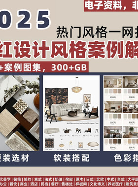 家装案例文案设计效果图2025 实景平面方案  实拍完工 按风格分类